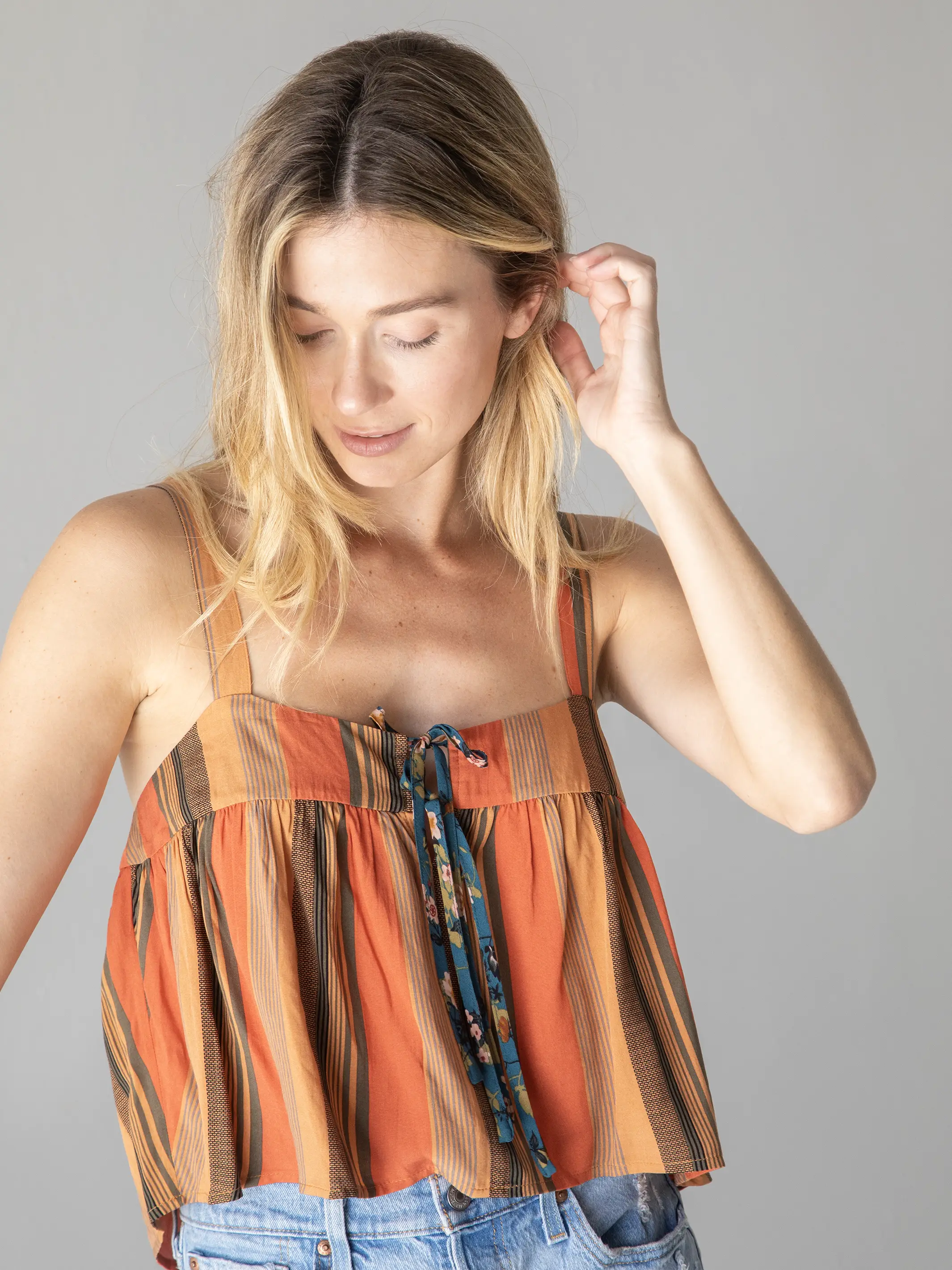 Cara Top - Rust Stripes