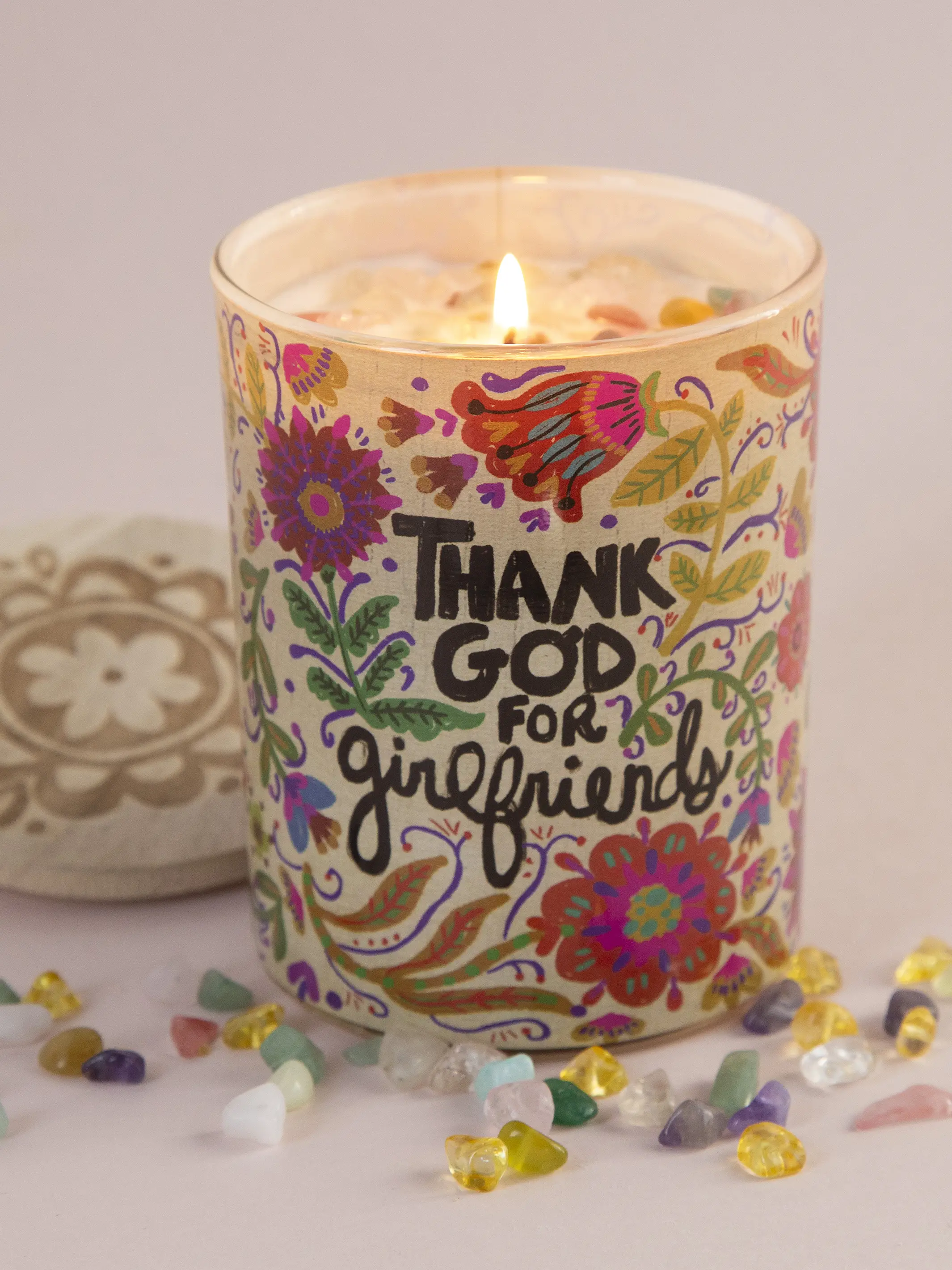 Gemstone Candle - Thank God For Girlfriends