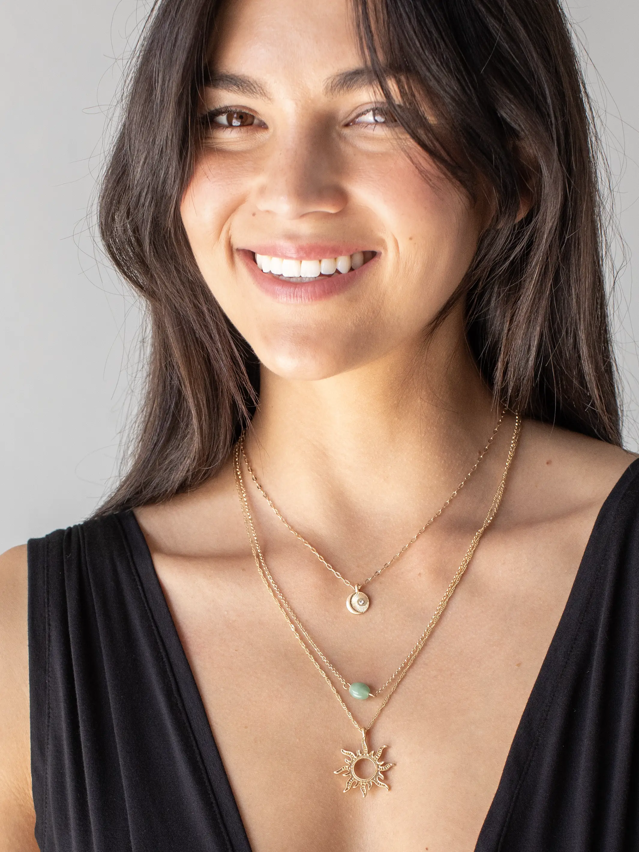 Layered Sky Necklace - Sun