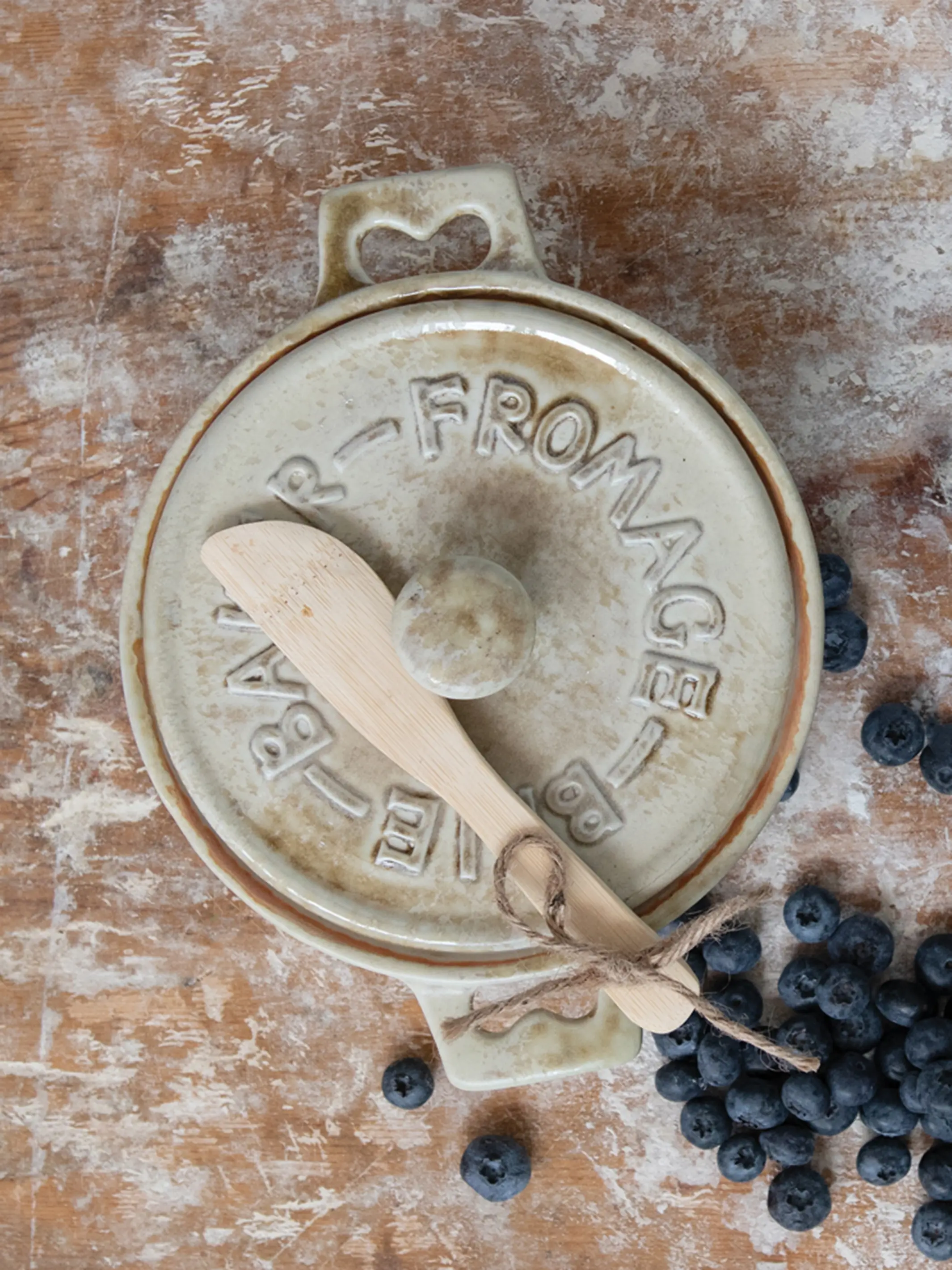 Stoneware Brie Baker - Cream