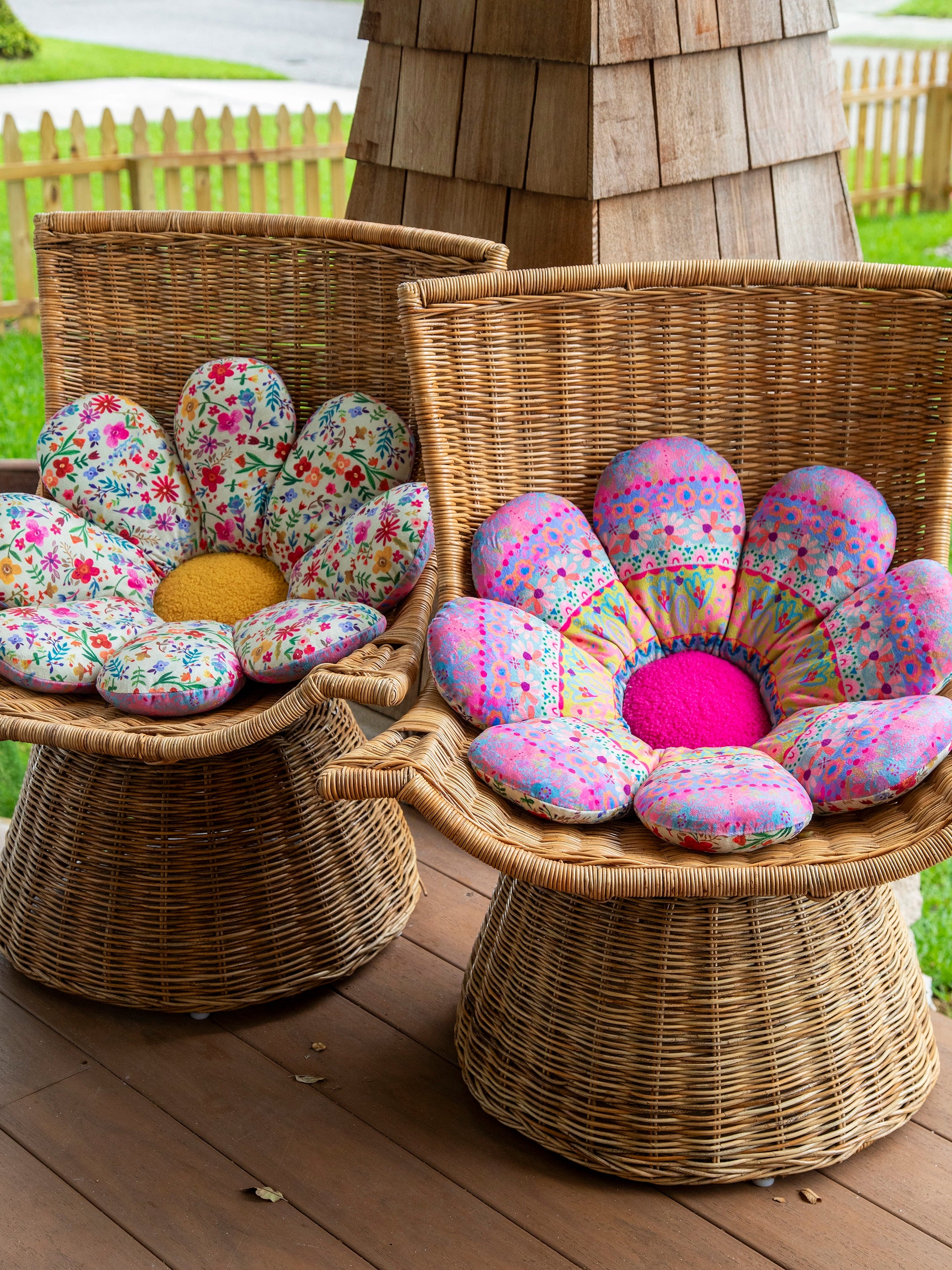 Reversible Seat & Floor Cushion - Flower