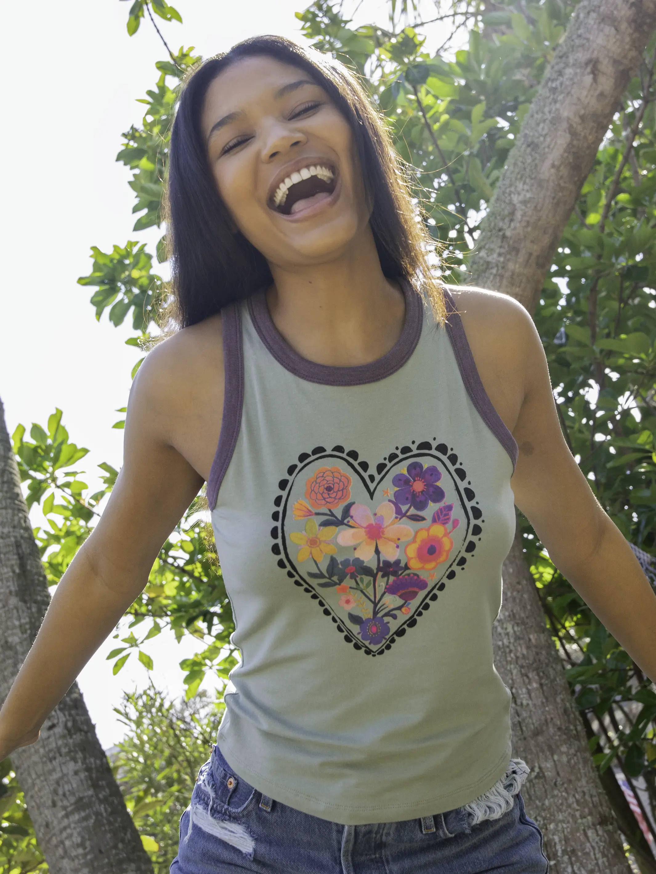 Ringer Tank Top - Bay Heart