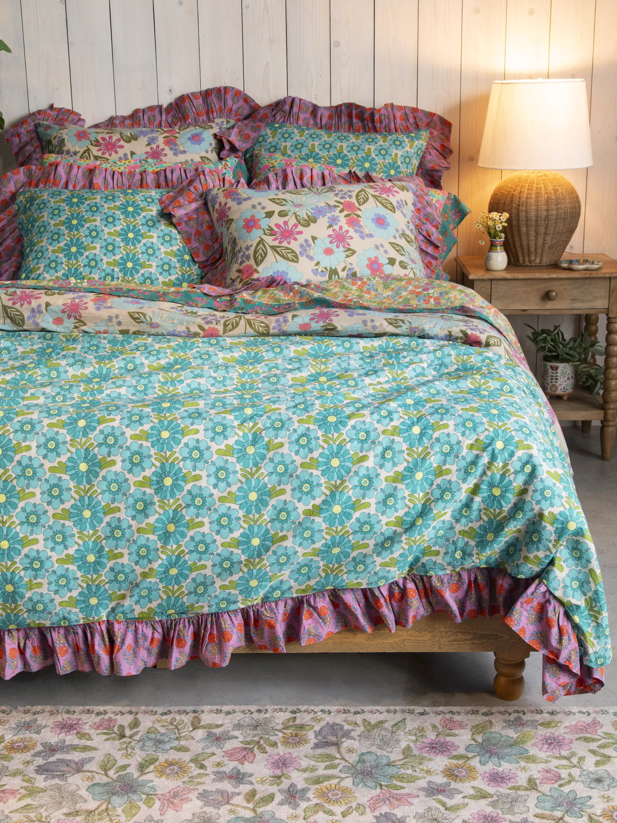 So Soft Cotton Reversible Duvet Cover - Retro